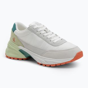 Calvin Klein men's shoes YM0YM01292 Hike Runner Casual Ny-Su Bright White/Wild Green/Tigerilily