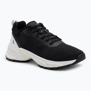 Calvin Klein men's shoes YM0YM01284 Hike Runner Tech Knit Black/Bright White