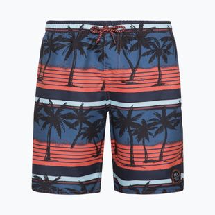 Protest Prtmaurits children's swim shorts navy blue and orange P2810421
