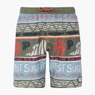 Protest Prtcinema artichoke green children's swim shorts