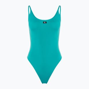 Women's one-piece swimsuit Calvin Klein Scoop One Piece blue ocean