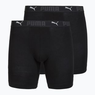 Men's boxers Cotton Long 2 pack black