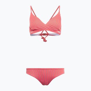 Women's two-piece swimsuit O'Neill Baay Maoi Bikini red simple stripe