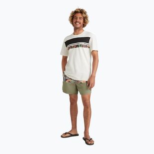 Men's O'Neill Cali Block 15'' black tropical flower swim shorts