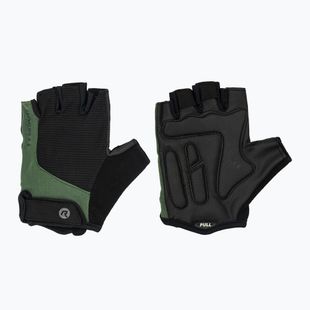 Rogelli Essential black/green men's cycling gloves