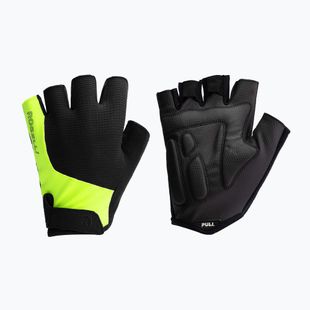 Rogelli Essential black/fluor men's cycling gloves