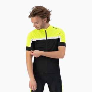 Rogelli men's cycling jersey Course black/fluor/white
