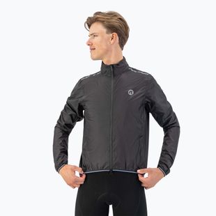 Men's cycling jacket Rogelli Essential Rain black