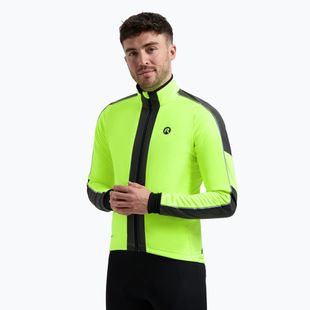 Men's Rogelli Essential Winter Hi Vis cycling jacket yellow
