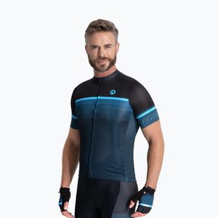 Men's cycling jersey Rogelli Hero II black/blue