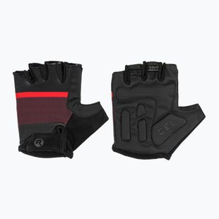 Rogelli Hero II men's cycling gloves black/red/bordeaux