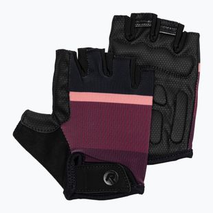 Women's cycling gloves Rogelli Impress II burgundy/coral/black