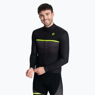 Rogelli Hero II men's cycling longsleeve black/fluor
