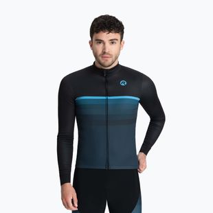 Rogelli Hero II men's cycling longsleeve black/blue