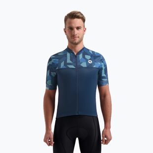 Men's cycling jersey Rogelli Essential Graphic blue