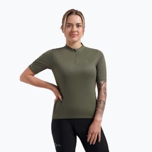 Women's cycling jersey Rogelli Core army green