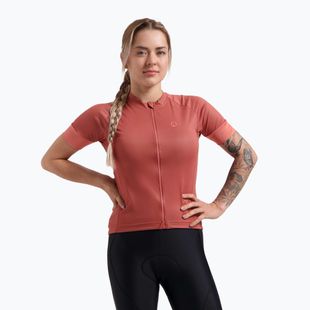 Women's cycling jersey Rogelli Modesta chutney / coral
