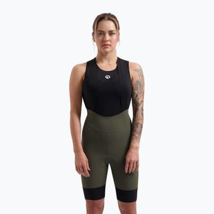 Women's cycling shorts Rogelli Signature Bib Short W green