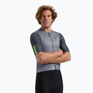 Men's cycling jersey Rogelli Fast purple / green