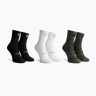 Rogelli Core Combi socks 3 pairs black/white/army green