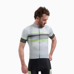 Men's cycling jersey Rogelli Hero II grey/lime