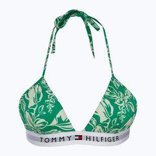 Tommy Hilfiger Triangle Fixed Foam Print swimsuit top vinted tropical olympic green