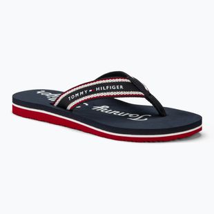 Tommy Hilfiger Im Graphic Beach Sandal women's flip flops space blue
