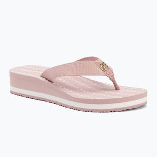 Women's Tommy Hilfiger Im Th Chainprint Midwedge Sandal foggy pink