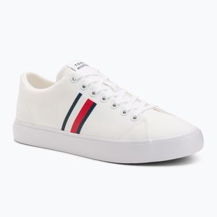 Tommy Hilfiger men's trainers Th Hi Vulc Low Core Stripes Mesh YBS white