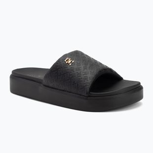 Tommy Hilfiger women's slides Platform Monogram Poolslide black