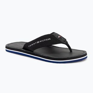Men's Tommy Hilfiger Leather Beach Sandal black flip flops