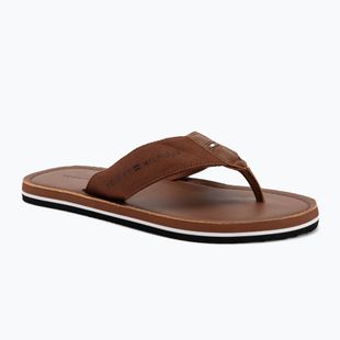Men's Tommy Hilfiger Leather Beach Sandal winter cognac flip flops