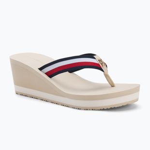 Tommy Hilfiger Women's Corporate Wedge Beach Sandal muslin flip flops