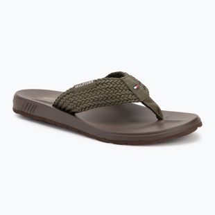 Men's Tommy Hilfiger Molded Web Beach Flip Flops Sandal army green