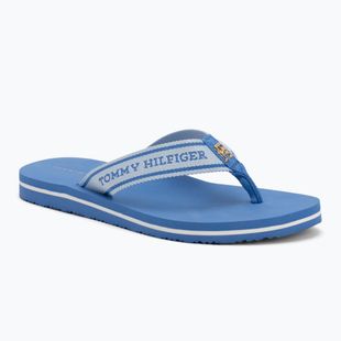 Tommy Hilfiger women's Webbing Beach Sandal blue spell flip flops