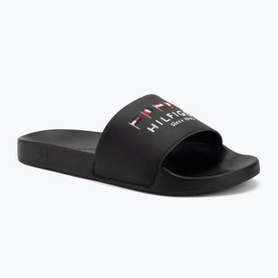 Men's Tommy Hilfiger Flags Pool Slide black