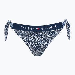 Tommy Hilfiger Cheeky Side Tie Bikini Bottom Print illustrated wave dark night navy