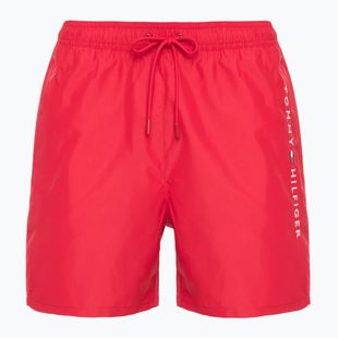 Tommy Hilfiger men's medium drawstring swim shorts medium red