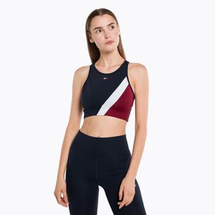 Tommy Hilfiger Mid Intensity Rwb Colour-Block blue fitness bra
