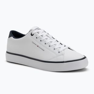Tommy Hilfiger men's trainers Th Hi Vulc Core Low Leather Ess YBS white
