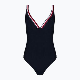 Tommy Hilfiger women's Triangle One Piece Rp dessert skye swimsuit