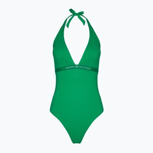 Women's Tommy Hilfiger Halter One Piece Swimsuit Rp olympic green