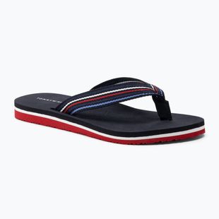 Tommy Hilfiger women's flip flops Stripes Beach Sandal red white blue