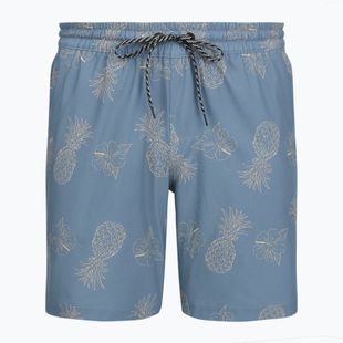 Men's swim shorts Hurley Pineapple Volley Swim Short Blue/Brown
