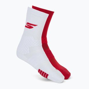 Men's socks SKECHERS Select Terry Crew 2 pairs red