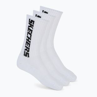 Men's socks SKECHERS 1/2 Terry Crew 3 pairs white/black