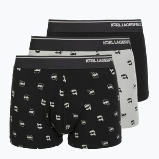 Men's boxers KARL LAGERFELD Ikon Aop Trunk 3 pairs karl dot/ash black