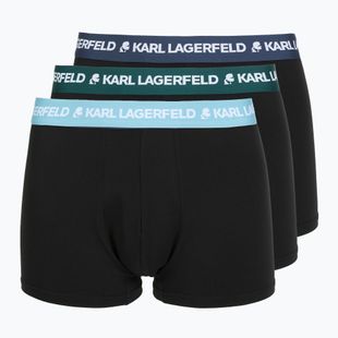 Men's boxers KARL LAGERFELD Logo Trunk Colorband 3 pairs dark sea/indigo/blue