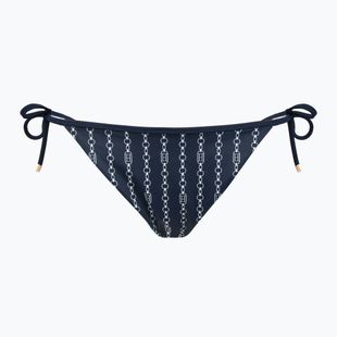 Tommy Hilfiger Cheeky String Swimsuit Bottom Side Tie Print flag chain dark night navy