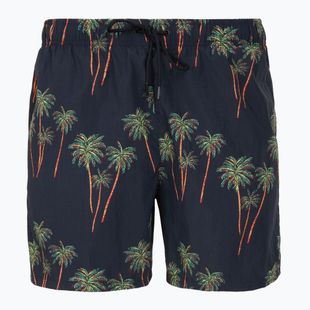 Tommy Hilfiger men's Medium Drawstring Print palm tropical aop desert sky swim shorts